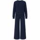Conjunto casual de 2 piezas para mujer: cárdigan de punto y pantalones de pierna ancha
