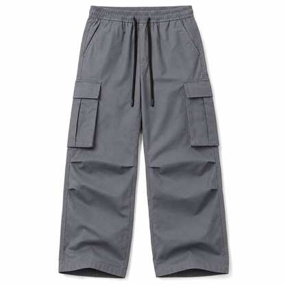 Pantalones cargo casuales de verano para hombre con cordón