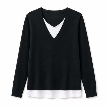🔥 ¡50% OFF POR TIEMPO LIMITADO! 👚 Jersey Elegante de Doble Capa para Mujer – Cómodo, Favorecedor y Fácil de Combinar ✨