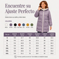 Abrigo acolchado con capucha de longitud media-larga para mujer