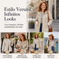 Chaqueta casual cálida de longitud media con capucha para mujer