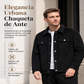 Chaqueta de hombre de ante sintético con patrón de tablero de ajedrez