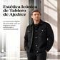 Chaqueta de hombre de ante sintético con patrón de tablero de ajedrez