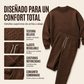 Conjunto de sudadera con letras en jacquard y pantalones con cordón para hombre