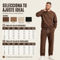 Conjunto de sudadera con letras en jacquard y pantalones con cordón para hombre