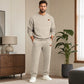 Conjunto de sudadera con letras en jacquard y pantalones con cordón para hombre