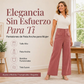 Pantalones de pierna ancha de talle alto para mujer