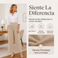 Pantalones de pierna ancha de talle alto para mujer