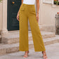 Pantalones de pierna ancha de talle alto para mujer