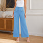 Pantalones de pierna ancha de talle alto para mujer