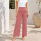 Pantalones de pierna ancha de talle alto para mujer