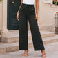 Pantalones de pierna ancha de talle alto para mujer