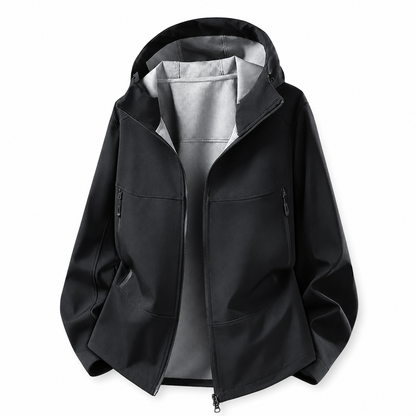 🔥 ¡50% OFF POR TIEMPO LIMITADO! 🧥 Chaqueta Softshell Impermeable Unisex – Capucha, Cortaviento y Protección Outdoor 🌧️