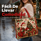 Bolso de mano acolchado con temática navideña