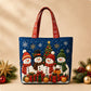 Bolso de mano acolchado con temática navideña