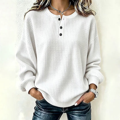 Sudadera informal de punto gofrado para hombre