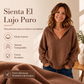 Jersey de punto para mujer con cuello de solapa en V
