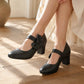 🔥 ¡50% OFF POR TIEMPO LIMITADO! 👠 Zapatos Elegantes de Tacón Grueso para Mujer – Cómodos, Sofisticados y con Detalle de Lazo ✨