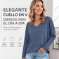🔥 ¡50% OFF POR TIEMPO LIMITADO! 👚 Top de Manga Larga con Cuello en V para Mujer – Elegante, Cómodo y Versátil ✨