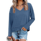 🔥 ¡50% OFF POR TIEMPO LIMITADO! 👚 Top de Manga Larga con Cuello en V para Mujer – Elegante, Cómodo y Versátil ✨