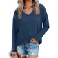 🔥 ¡50% OFF POR TIEMPO LIMITADO! 👚 Top de Manga Larga con Cuello en V para Mujer – Elegante, Cómodo y Versátil ✨