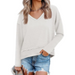 🔥 ¡50% OFF POR TIEMPO LIMITADO! 👚 Top de Manga Larga con Cuello en V para Mujer – Elegante, Cómodo y Versátil ✨