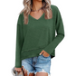 🔥 ¡50% OFF POR TIEMPO LIMITADO! 👚 Top de Manga Larga con Cuello en V para Mujer – Elegante, Cómodo y Versátil ✨