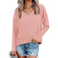 🔥 ¡50% OFF POR TIEMPO LIMITADO! 👚 Top de Manga Larga con Cuello en V para Mujer – Elegante, Cómodo y Versátil ✨