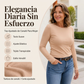 🔥 ¡50% OFF POR TIEMPO LIMITADO! 👚 Top de Punto Acanalado para Mujer – Cuello Redondo Clásico, Suave y Elegante ✨