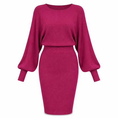 🔥 ¡50% OFF POR TIEMPO LIMITADO! 👗 Vestido Suéter de Punto para Mujer – Manga Larga, Cálido y Elegante para Otoño e Invierno ✨