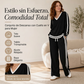 🔥 ¡50% OFF POR TIEMPO LIMITADO! 👗 Conjunto de Cuello en V y Pantalón de Pierna Ancha para Mujer – Elegante, Cómodo y Sofisticado ✨