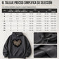 Sudadera con capucha de forro polar informal para mujer con estampado de corazón de leopardo y bolsillo canguro