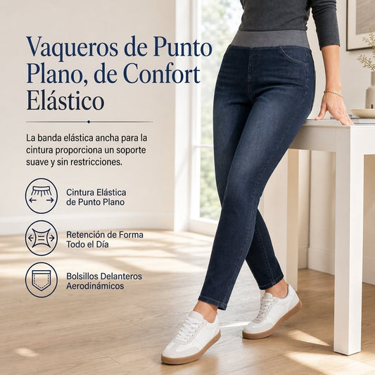 🔥 ¡50% OFF POR TIEMPO LIMITADO! 👖 Jeans Slim Fit de Talle Alto para Mujer – Efecto Moldeador, Cintura Cómoda y Estilo Moderno ✨