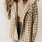 🔥 ¡50% OFF POR TIEMPO LIMITADO! 🧥 Chaqueta de Cuadros con Capucha para Mujer – Estilo Invernal, Cálida y Moderna ✨