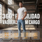 🔥 ¡50% OFF POR TIEMPO LIMITADO! 👖 Pantalones Cargo Vaqueros Slim Fit para Hombre – Estilo Urbano, Bolsillos Funcionales y Ajuste Cómodo ✨