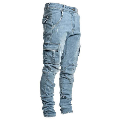 🔥 ¡50% OFF POR TIEMPO LIMITADO! 👖 Pantalones Cargo Vaqueros Slim Fit para Hombre – Estilo Urbano, Bolsillos Funcionales y Ajuste Cómodo ✨