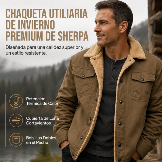 🔥 ¡50% OFF POR TIEMPO LIMITADO! 🧥 Chaqueta Cargo Sherpa Casual para Hombre – Cálida, Funcional y Estilo Outdoor ✨