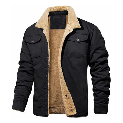 🔥 ¡50% OFF POR TIEMPO LIMITADO! 🧥 Chaqueta Cargo Sherpa Casual para Hombre – Cálida, Funcional y Estilo Outdoor ✨