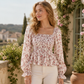 🔥 ¡50% OFF POR TIEMPO LIMITADO! 👚 Blusa Casual de Cuello Cuadrado para Mujer – Mangas Acampanadas, Elegante y Femenina ✨