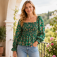 🔥 ¡50% OFF POR TIEMPO LIMITADO! 👚 Blusa Casual de Cuello Cuadrado para Mujer – Mangas Acampanadas, Elegante y Femenina ✨