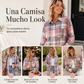🔥 ¡50% OFF POR TIEMPO LIMITADO! 🧥 Chaqueta Camisa de Cuadros de Longitud Media para Mujer – Cómoda, Moderna y Perfecta para Capas ✨