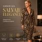 🔥 ¡50% OFF POR TIEMPO LIMITADO! 👗 Vestido Midi de Leopardo con Encaje para Mujer – Cuello V, Mangas Farol y Estilo Elegante ✨