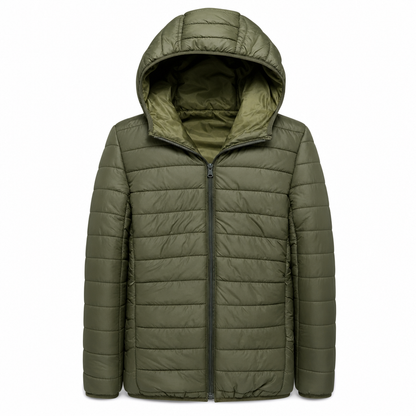 🔥 ¡50% OFF POR TIEMPO LIMITADO! 🧥 Chaqueta Acolchada Ligera con Capucha para Hombre – Abrigo Cálido, Cómodo y Tallas Grandes ✨