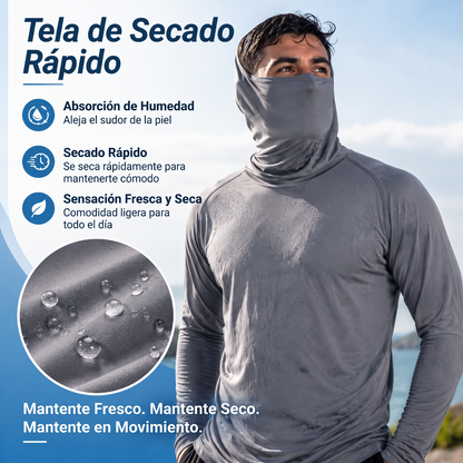 🔥 ¡50% OFF POR TIEMPO LIMITADO! 🧥 Sudadera Ligera con Capucha UV para Hombre – Secado Rápido, Protección Solar y Máxima Comodidad ✨