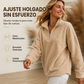 🔥 ¡50% OFF POR TIEMPO LIMITADO! 👚 Sudadera Casual de Cuello Medio con Cremallera para Mujer – Suave, Cálida y Moderna ✨