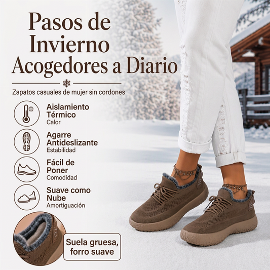 🔥 ¡50% OFF POR TIEMPO LIMITADO! 👟 Zapatos Casual de Invierno con Forro de Peluche para Mujer – Cálidos, Suaves y Cómodos ✨