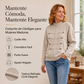 Chaqueta de jersey informal con doble cremallera para mujer