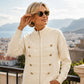 Chaqueta de jersey informal con doble cremallera para mujer