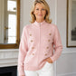 Chaqueta de jersey informal con doble cremallera para mujer