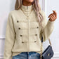 Chaqueta de jersey informal con doble cremallera para mujer